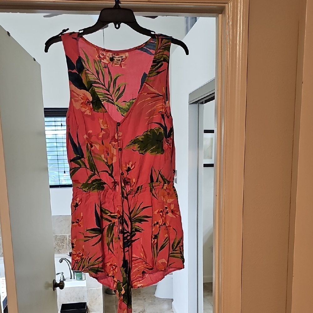 Floral Pink Sleeveless Romper